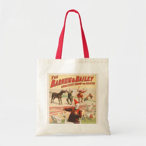 Clowns With Performing Geese Roosters  Donkey Tote Bag