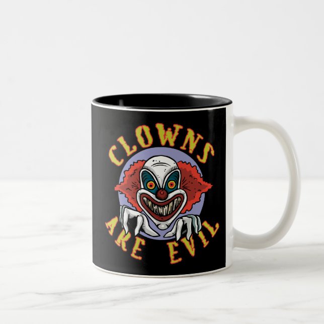 Clows are Evil Two-Tone Mug (Right)