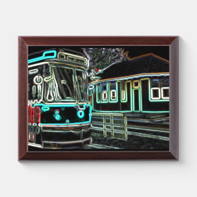 CLRV Neon at stn 25cm x 18cm Award Plaque (Horizontal)