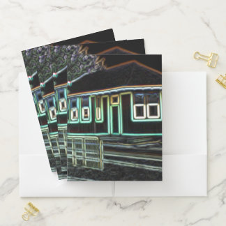CLRV Neon at stn 5pk Pocket Folder