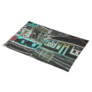 CLRV Neon at stn Cloth Placemat