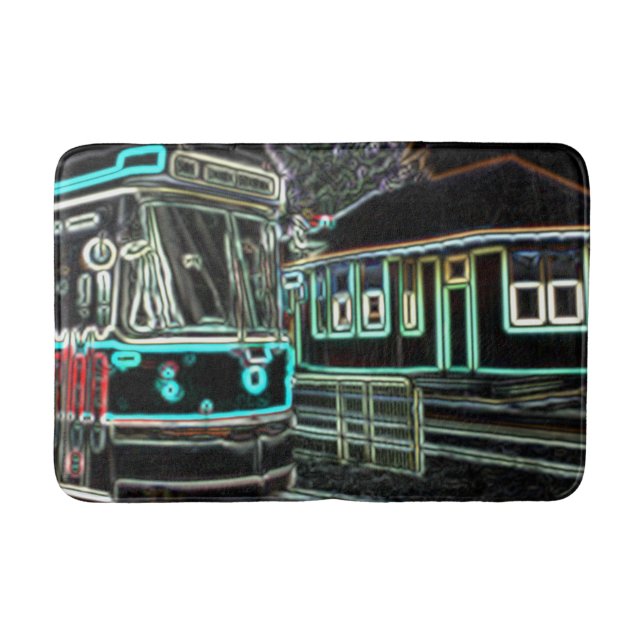 CLRV Neon at stn Medium Bath Mat (Front)