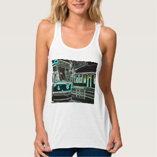 CLRV Neon at stn Women's Flowy Racerback Tank Top