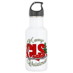 CLS CHRISTMAS Clinical Laboratory Scientist Water Bottle