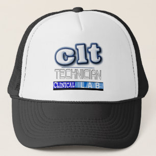 CLT LOGO - CLINICAL LABORATORY  TECHNICIAN TRUCKER HAT