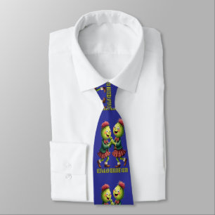 Cluaran Ceilidh Club Scottish Thistles Wearing Neck Tie