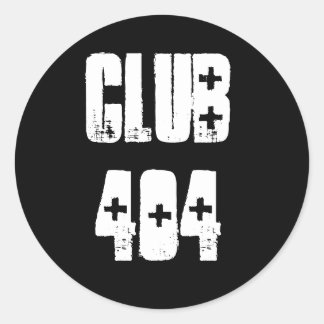 ‘Club 404’ Sticker with Shotgun Ambulance Font