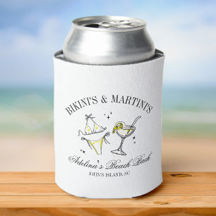 Club Bachelorette Party Favor Beach Bridal Custom Can Cooler