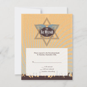 Club Bar Mitzvah RSVP Reply Card