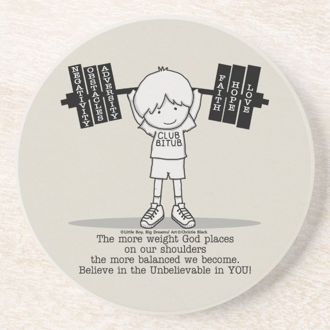 Club BITUB- More Balanced Sandstone Coaster (Front)