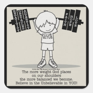 Club BITUB- More Balanced Square Sticker