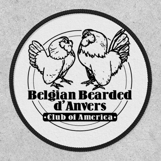 Club Blk&White Logo 3" Patch - white border (Front)