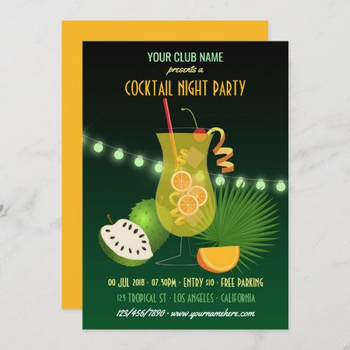 ClubCorporate Cocktail Night Party Invitation