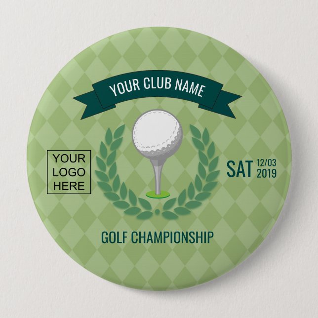 Club/Corporate Golf Tournament add logo Pinback Button (Front)