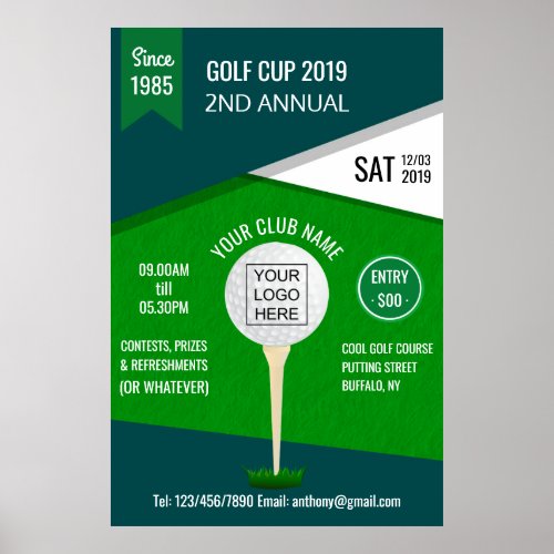 ClubCorporate Golf Tournament add logo Poster
