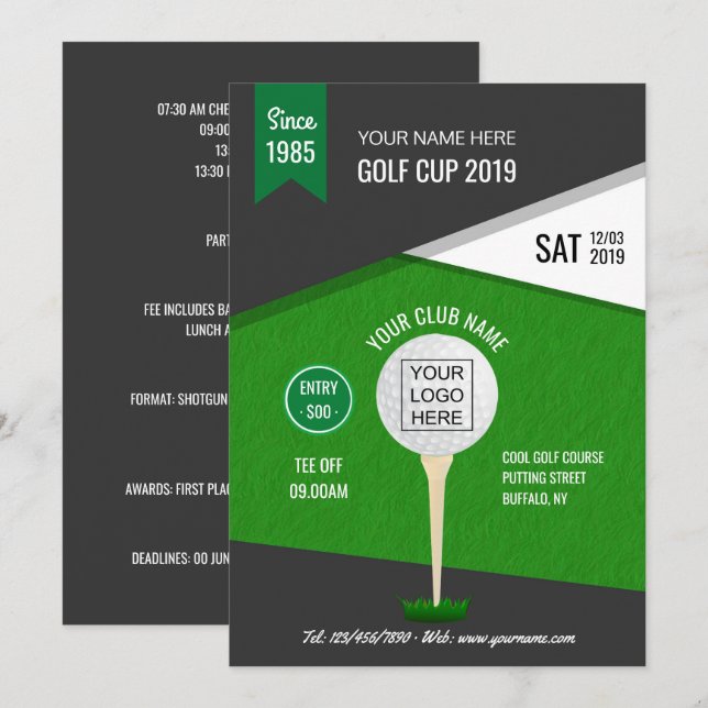 Club/Corporate Golf Tournament Invitation (Front/Back)