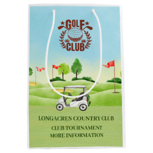 Club / Corporate Golf Tournament Logo Event Favor  Medium Gift Bag