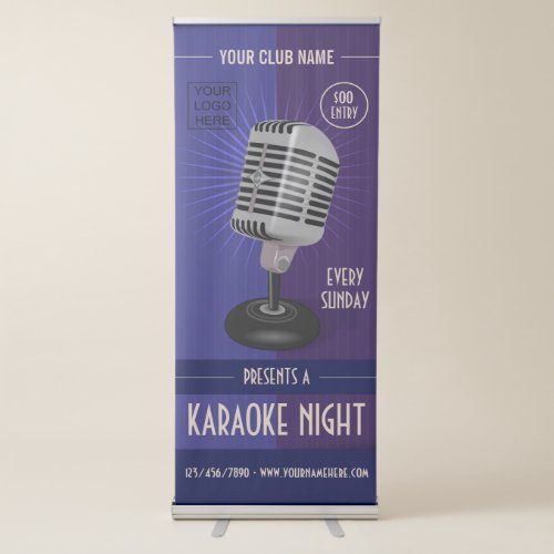ClubCorporate Karaoke Party add logo Retractable Banner