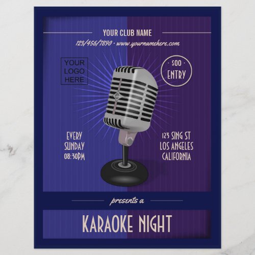 ClubCorporate Karaoke Party add photo and logo Flyer