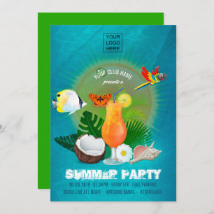 Club/Corporate Summer Cocktail Party Invitation