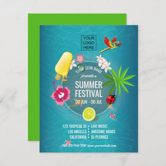 Club/Corporate Summer Festival advertisement (Front/Back)