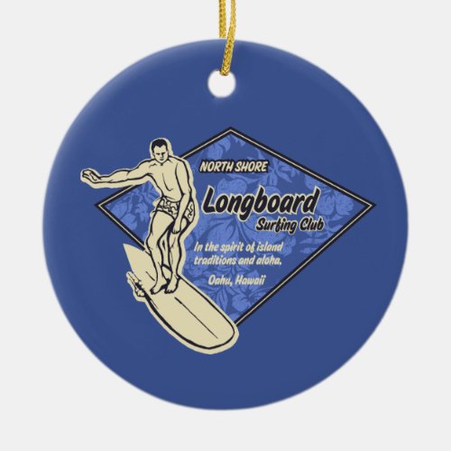 Club Diamond Surfer Ornament