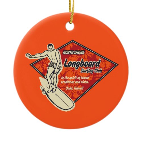 Club Diamond Surfer Ornament