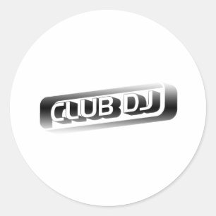 Club DJ Classic Round Sticker
