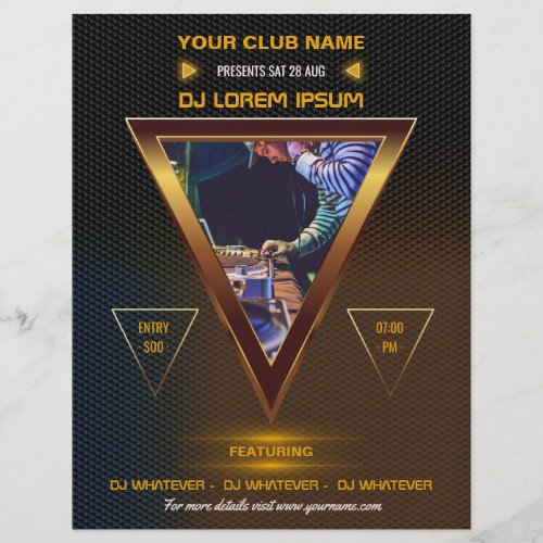 Club DJ Dance Music Party add logo and photo Flyer