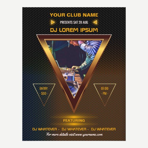 Club DJ Dance Music Party add logo and photo Flyer