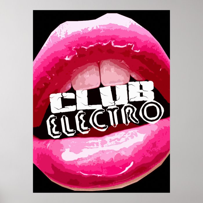 Club Electro Lips poster