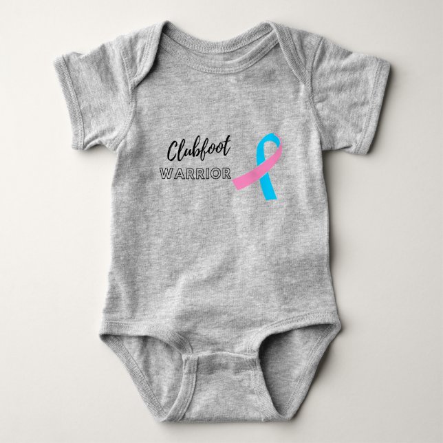 Club foot warrior baby onsie  baby bodysuit (Front)