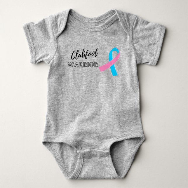 Club foot warrior baby onsie  baby bodysuit (Front)