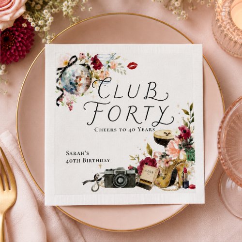 Club Forty Garden Disco Napkins