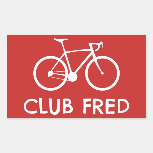Club Fred Cycling Rectangular Sticker