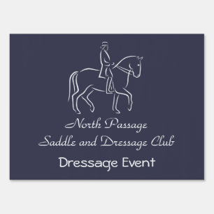 Club horse show white logo yard sign