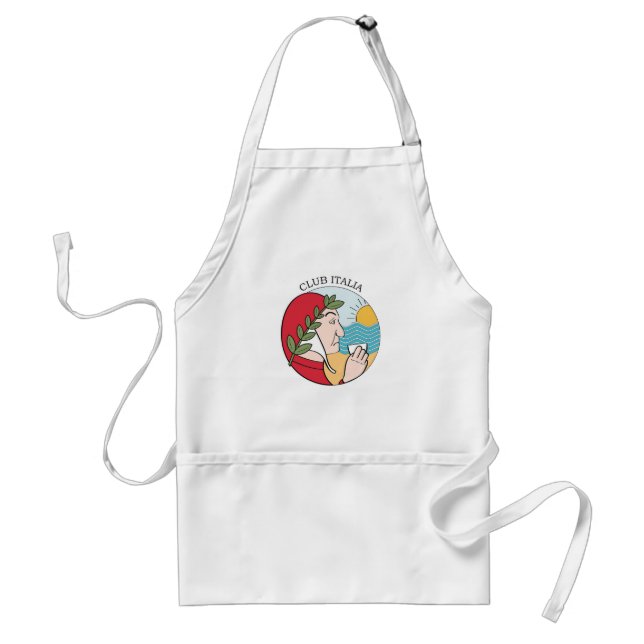 Club Italia apron! Adult Apron (Front)