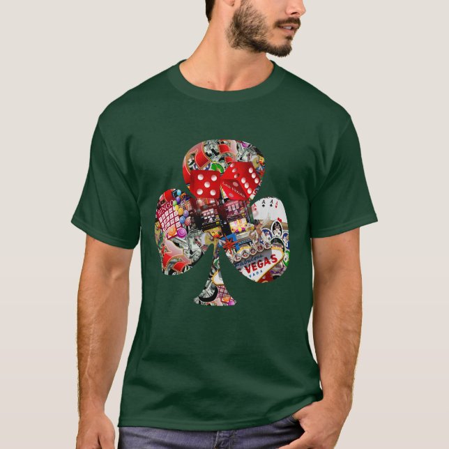 Club - Las Vegas Playing Card Shape T-Shirt (Front)