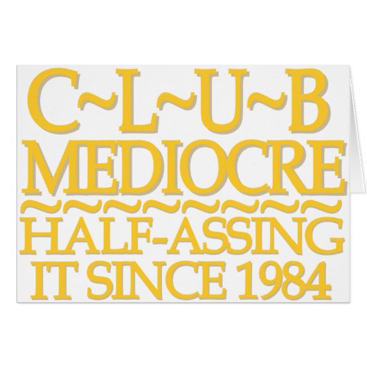 Club Mediocre Gold Cards (Front Horizontal)