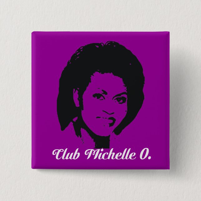 Club Michelle O Button, in amethyst. Button (Front)