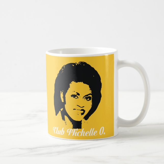 Club Michelle O. Ceramic Coffee Mug, Maize Yellow Coffee Mug (Right)