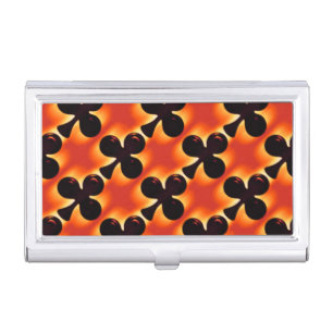 Club on Orange Business Card Case