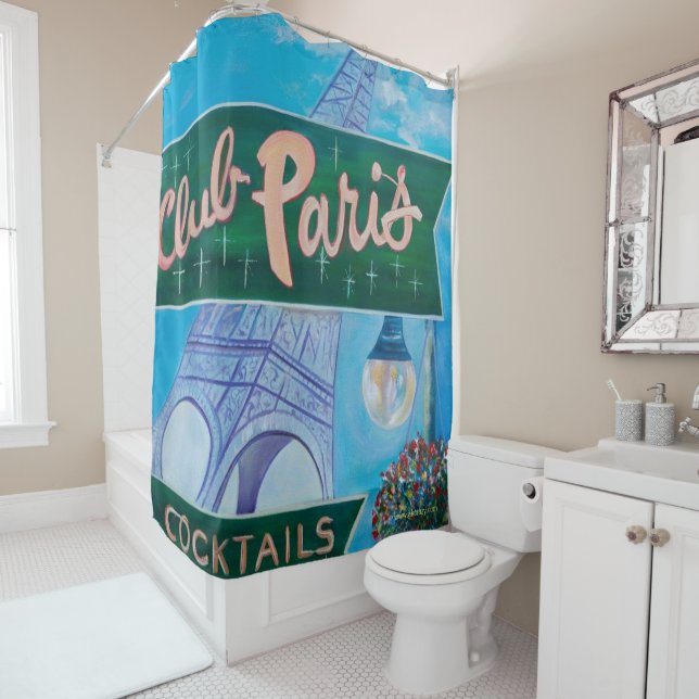 Club Paris Shower Curtain (In Situ)