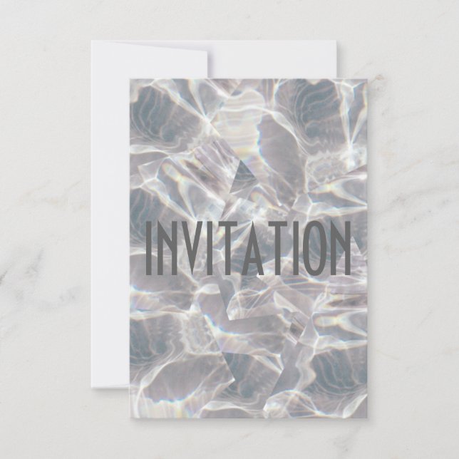 Club Party Diamond Gray Invitation Vip Invitation (Front)