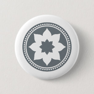 Club Pilates Mandala Yoga Grey Button