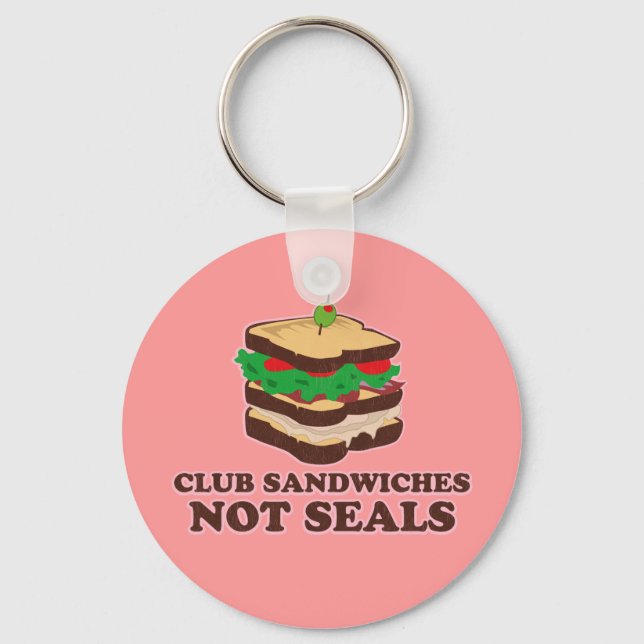 Club Sandwich Not Seals Keychain (Front)