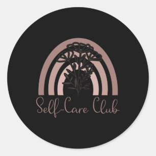 Club Saying Mental Health Awareness Rainbow Love Classic Round Sticker