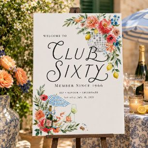 Club Sixty Coastal Garden Welcome Sign