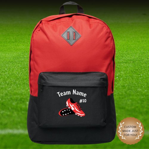Club Soccer Custom Sports Backpack _ Number