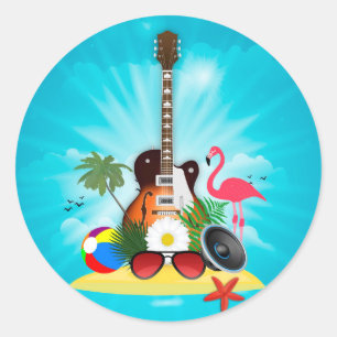 Club Summer Music Festival Classic Round Sticker